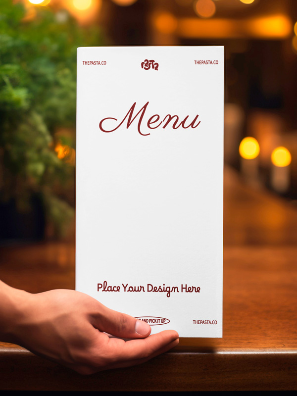 Cartas de Mesa Restaurante Resistentes Díptico 10x21 cm (Con QR) - Imagen 3