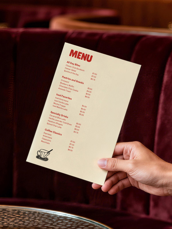 Cartas de Mesa Restaurante Resistentes A5 (Con QR) - Imagen 2
