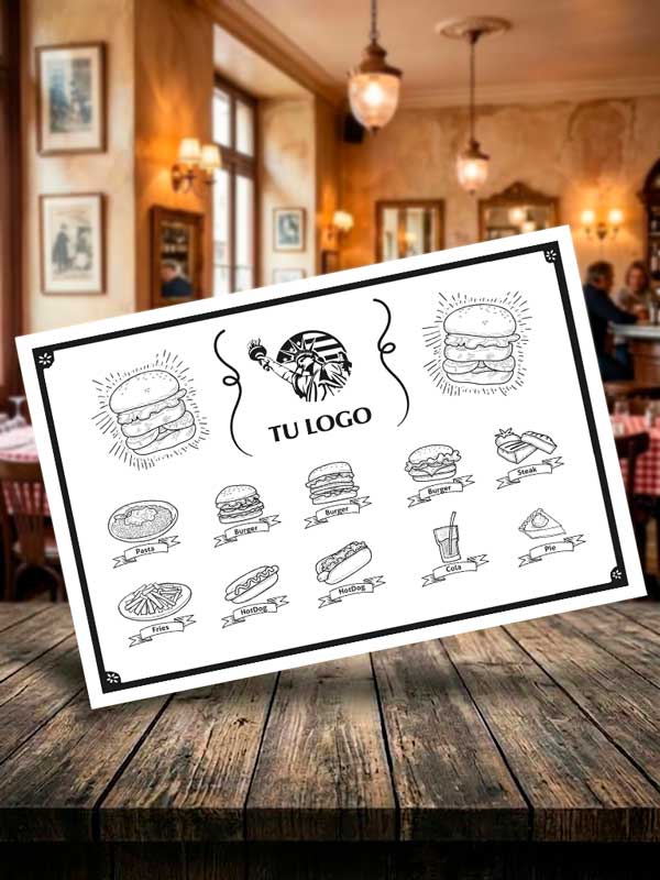 Manteles para Hamburgueserías y Restaurantes Americanos - Imagen 3