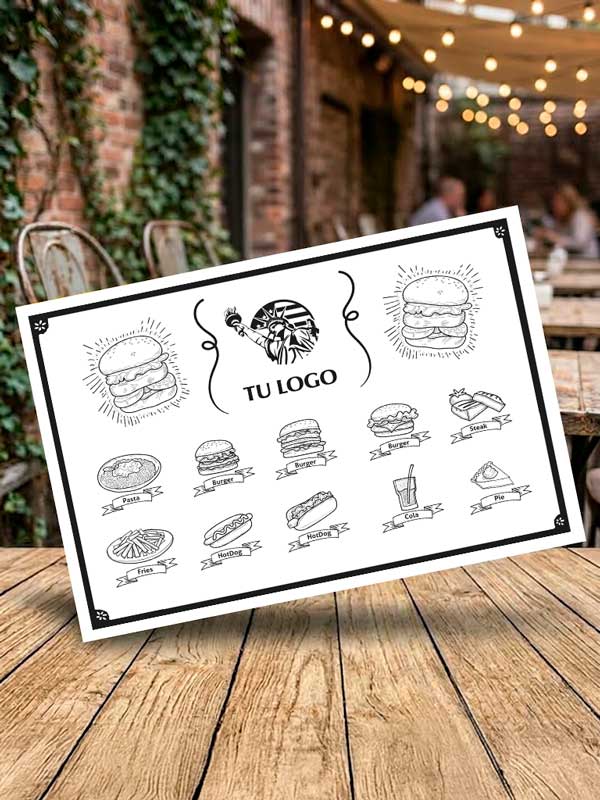 Manteles para Hamburgueserías y Restaurantes Americanos
