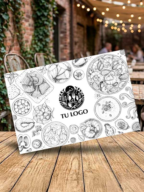 Manteles de papel individuales para Restaurantes de Comida Española