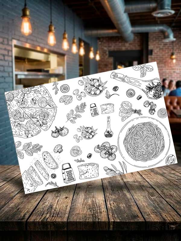 Manteles de Papel para Restaurante Italiano - Imagen 2