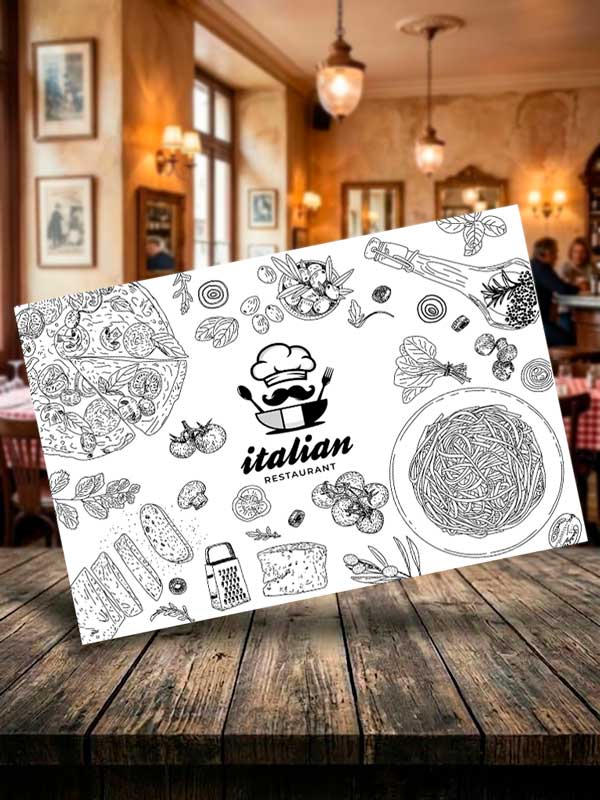 Manteles de Papel para Restaurante Italiano