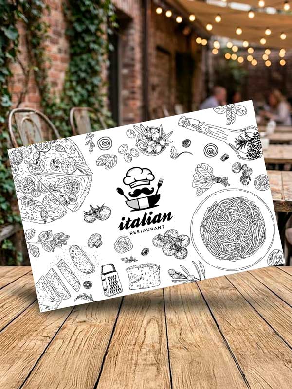 Manteles de Papel para Restaurante Italiano - Imagen 3