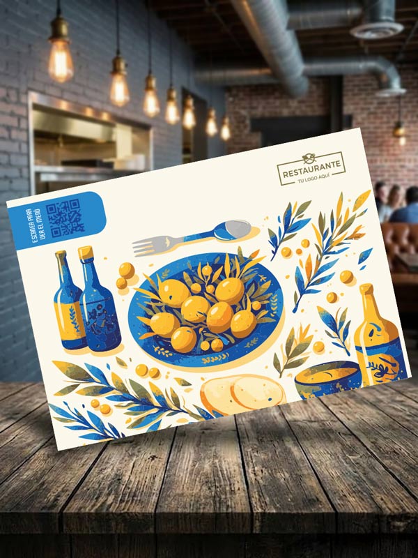 Manteles desechables para Restaurantes de Comida Mediterránea