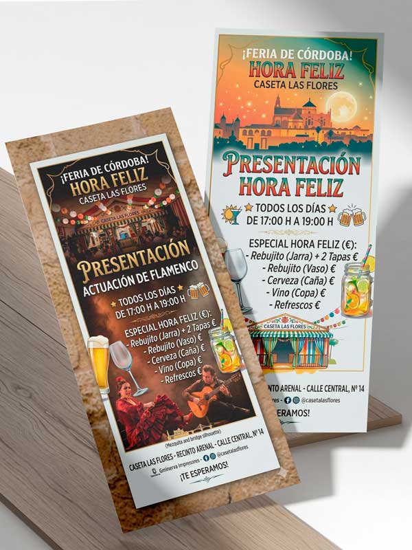 Flyers 10x21 cm. para Casetas de Feria en Córdoba - Imagen 2