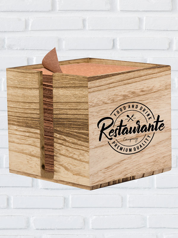 Servilleteros madera personalizados restaurante