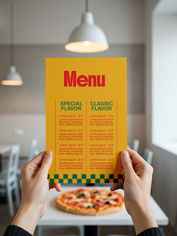 Cartas de Mesa Restaurante Resistente A4 (Con QR) - Imagen 2