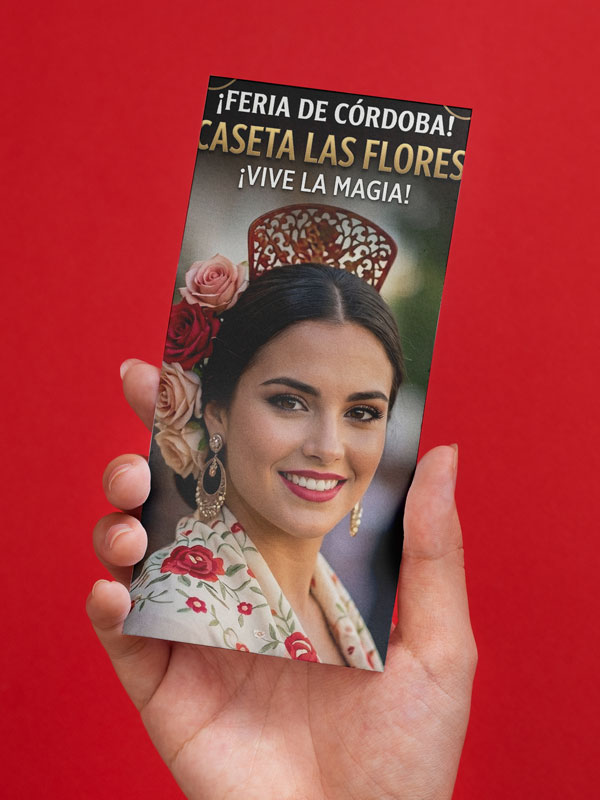 Flyers 10x21 cm. para Casetas de Feria en Córdoba